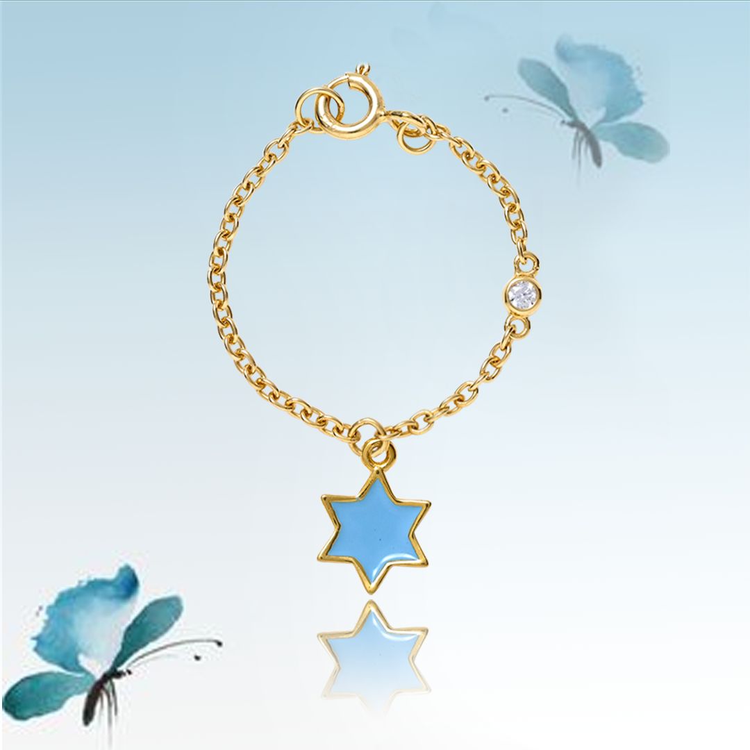 Star of David in yellow gold, with Diamonds