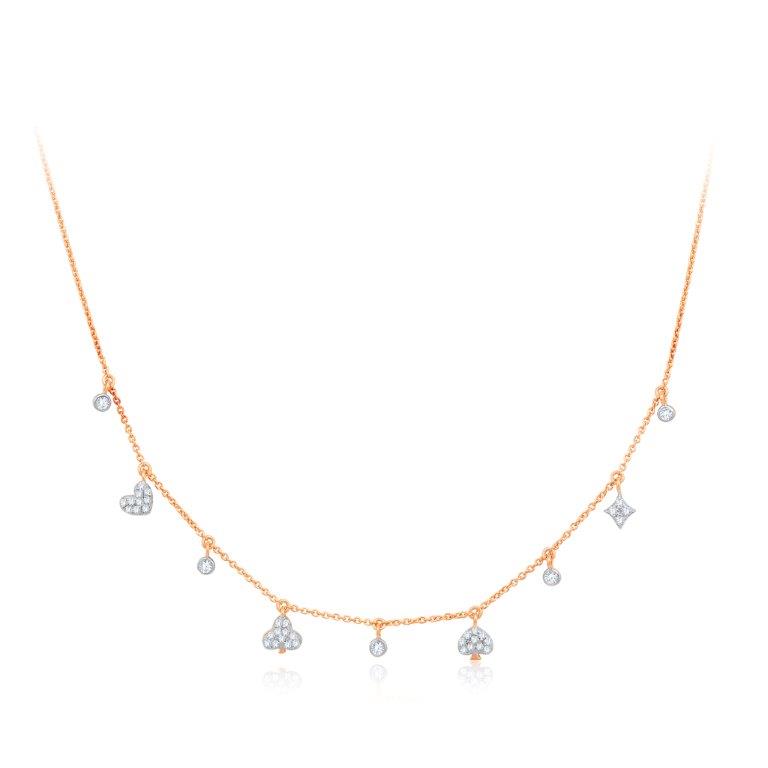 14kt Yellow Gold Station Necklace