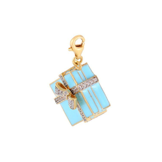 Load image into Gallery viewer, 14kt Yellow Gold Suprise Gift Box Pendant
