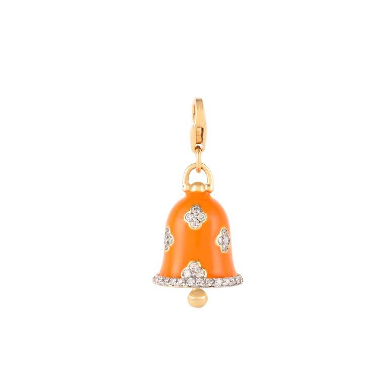14kt Yellow Gold Ring The Bell Charm Pendant